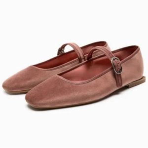 Zara ballet flat rose
